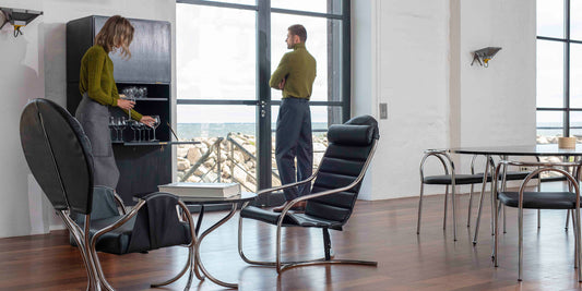Living room with the PH Cabinet designed by Poul Henningsen