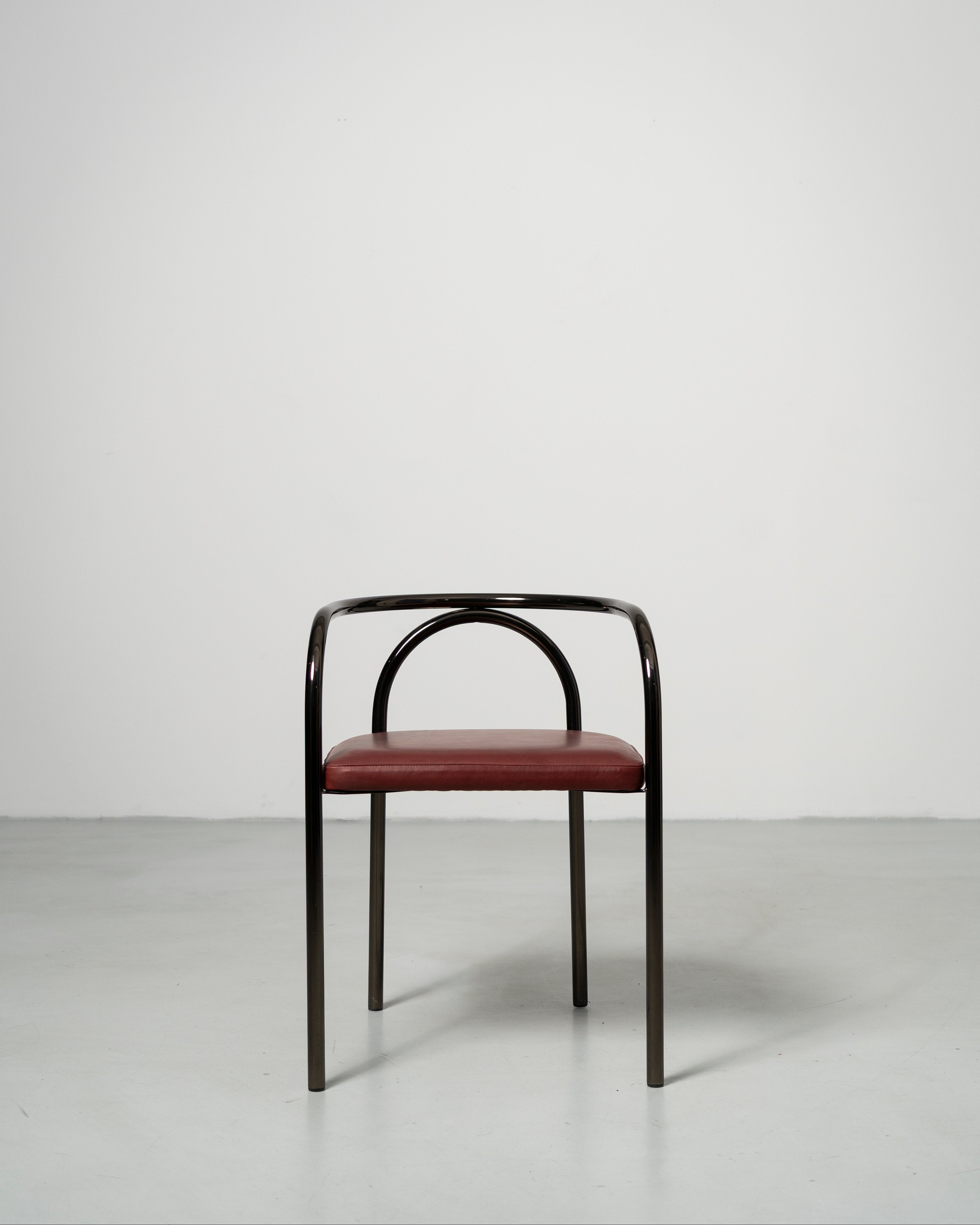 PH Chair by Poul Henningsen, Danish design classic (1932) Chair with black frame and red cushion