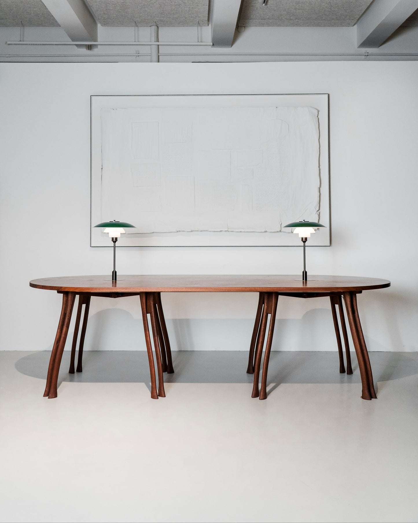 PH Board Table by Poul Henningsen, Danish design classic (1930s)
mahogany table with two built in PH lamps