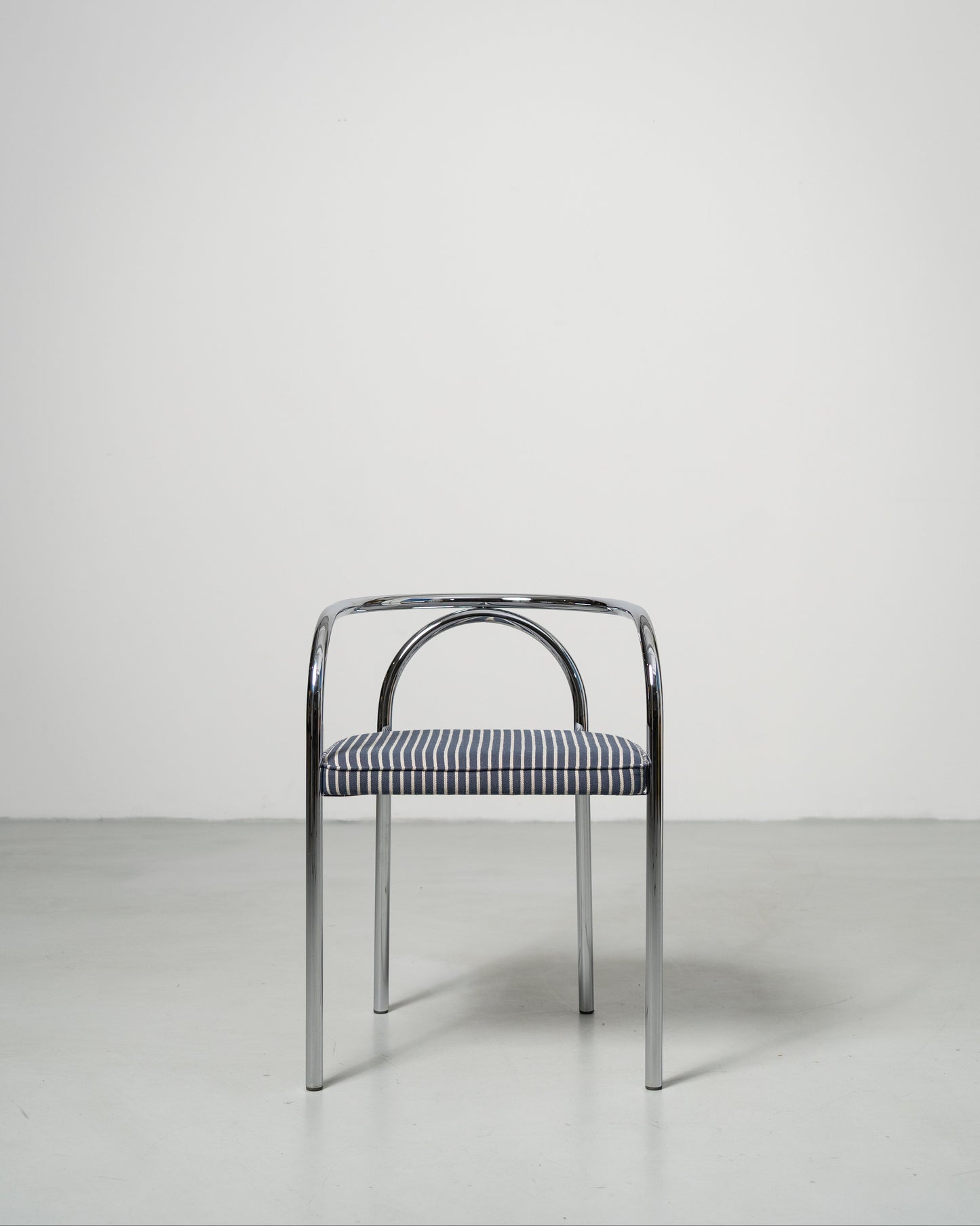 PH Chair by Poul Henningsen, Danish design classic (1932) chrome chair with striped seat 