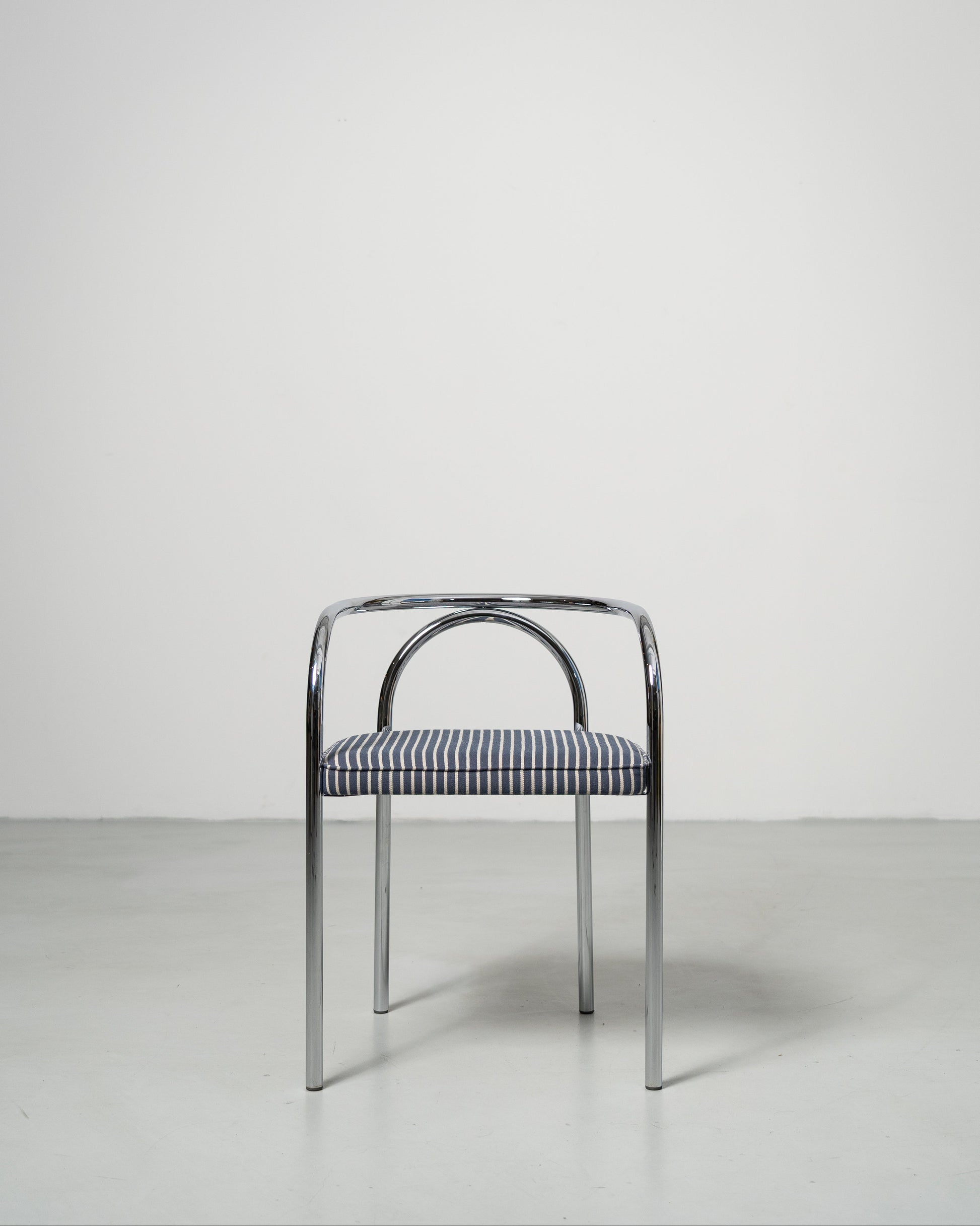 PH Chair by Poul Henningsen, Danish design classic (1932) chrome chair with striped seat 