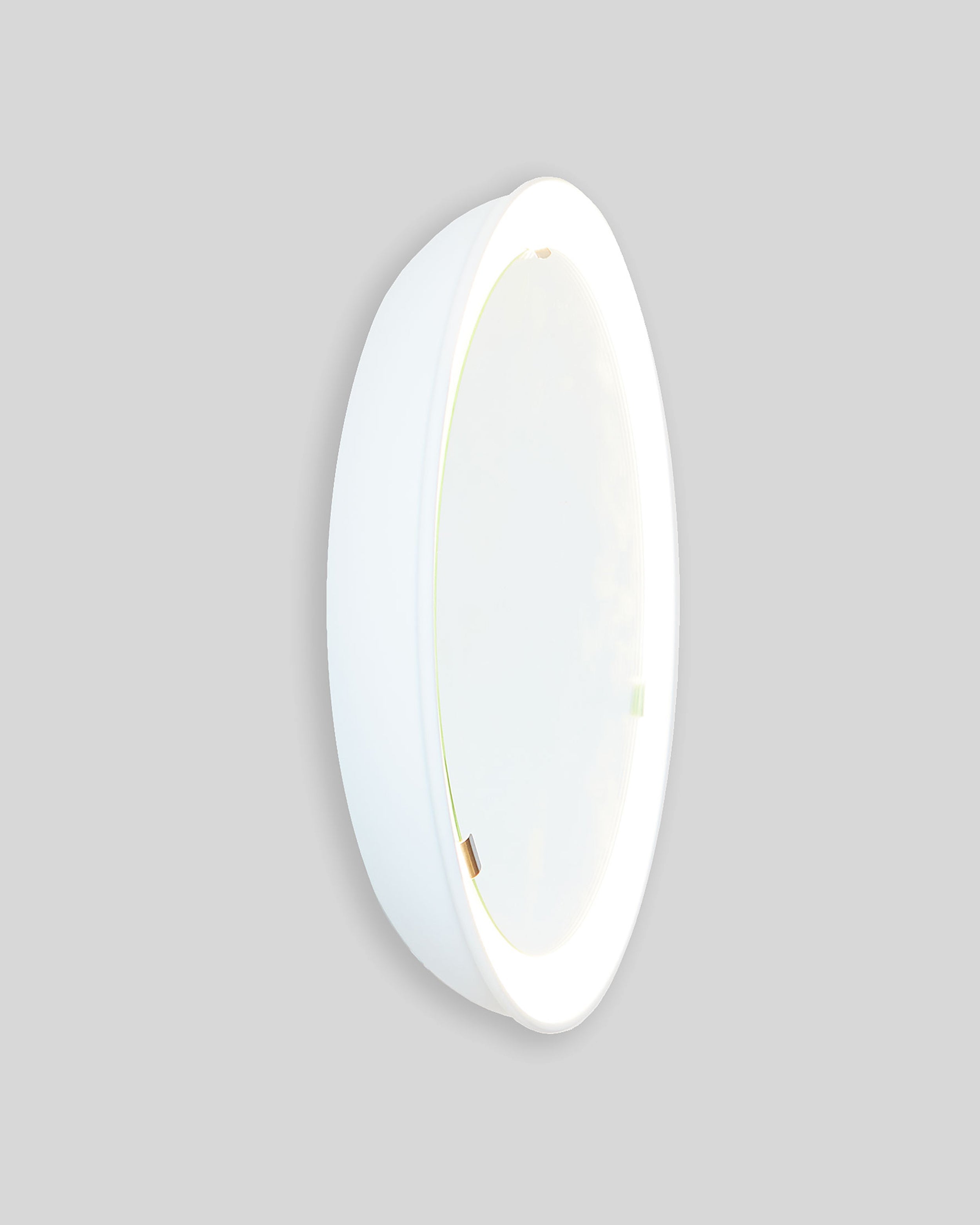 PH Mirror by Poul Henningsen, Danish design classic (1939) mirror with light and PH signature in white painted