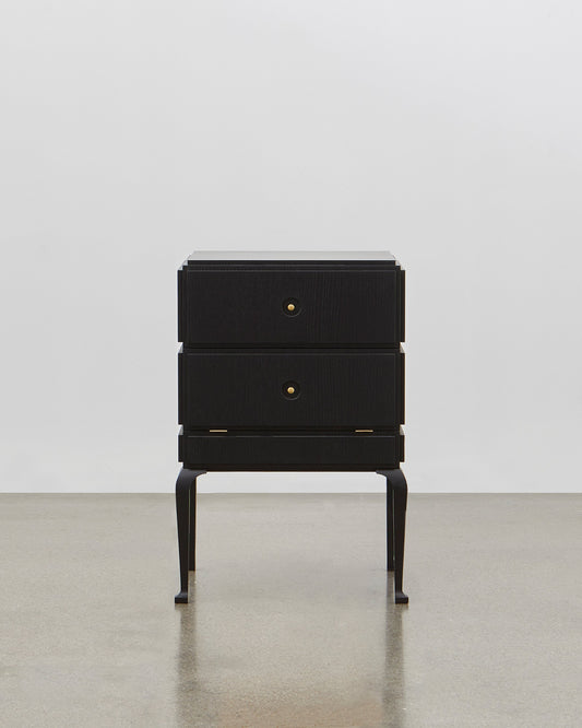 PH Small Drawer Chest by Poul Henningsen, Danish design classic (1930s) A small black wooden drawer chest 